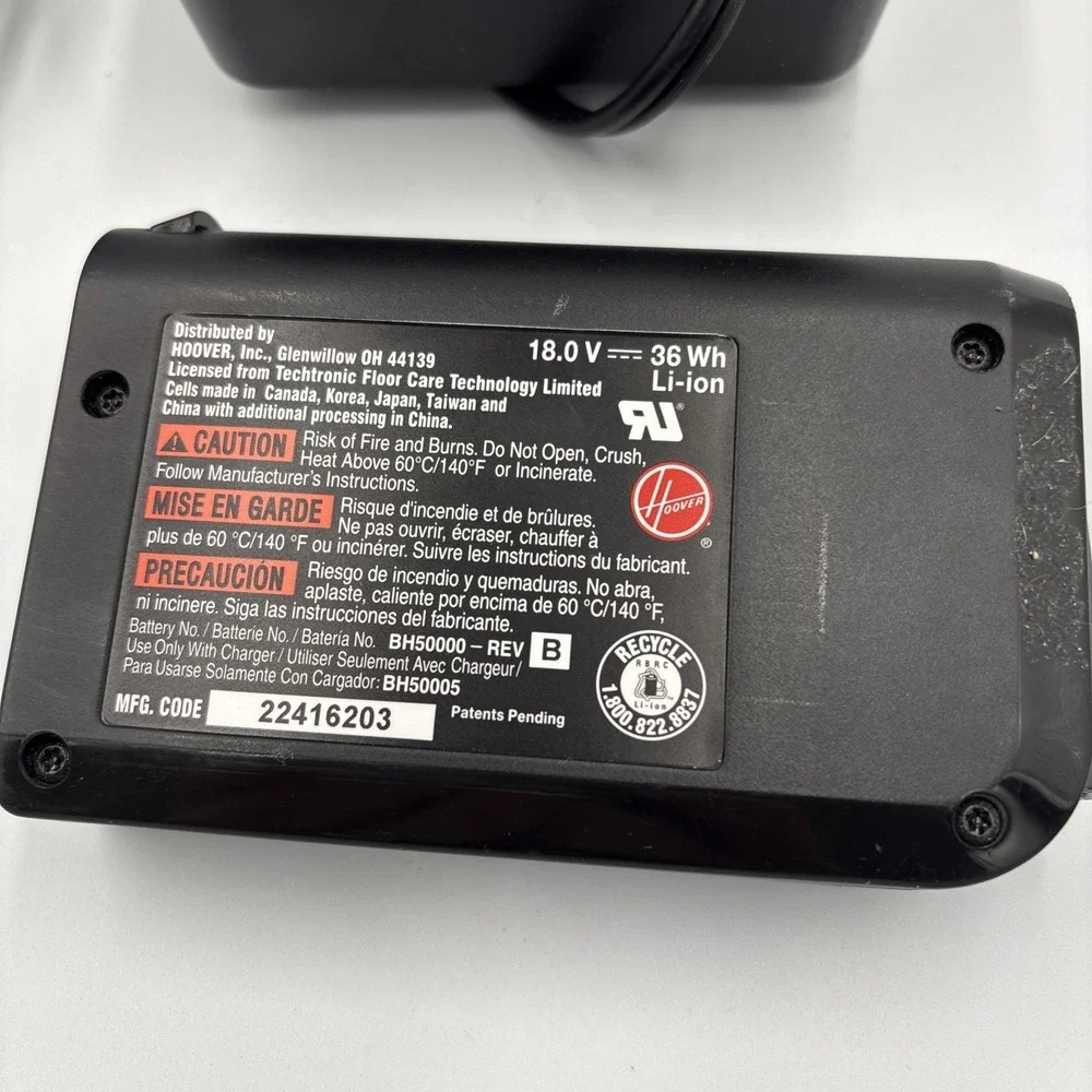 Hoover Cordless Stick Vacuum Charger& Linx Battery for  BH50000
